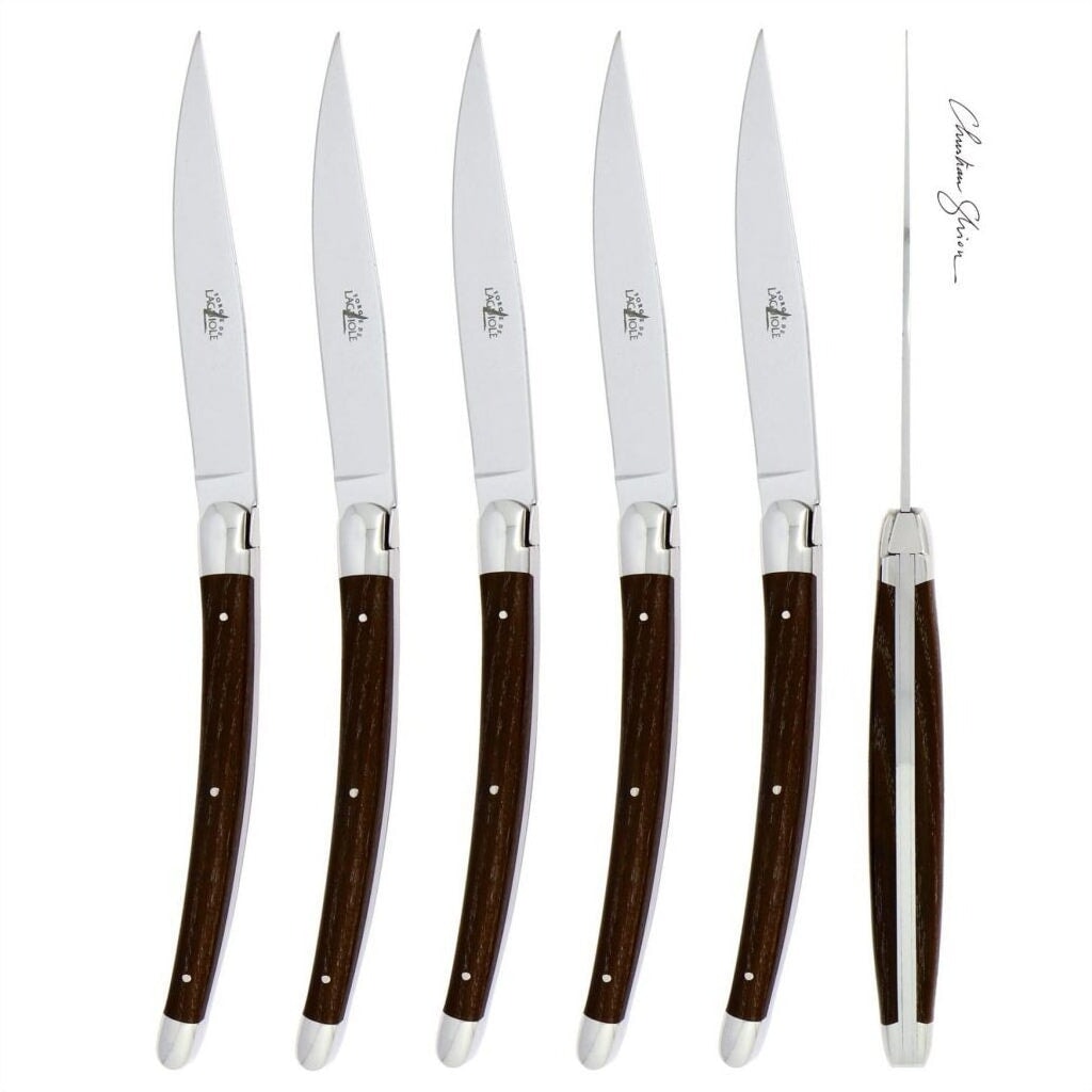 Christian Ghion Steak Knives, Set of 6 Steak Knives Forge de Laguiole 