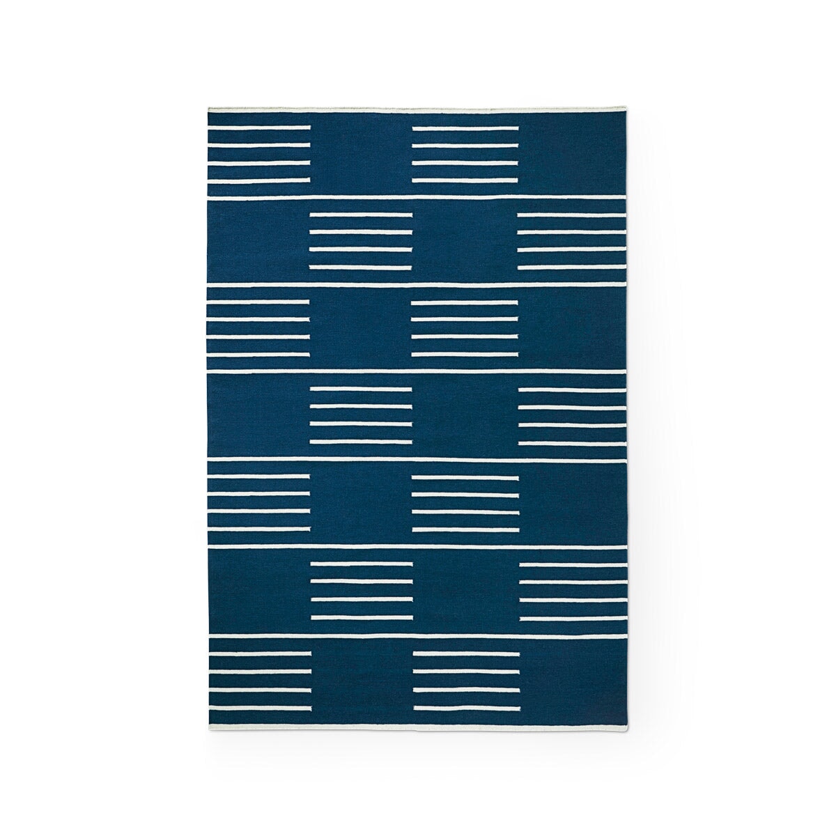 Classic Area Rugs Nordic Knots Blue 2.5' X 9' 