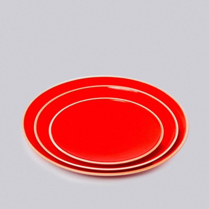 Hermit Plates, Coral Red Middle Kingdom 