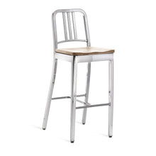 Load image into Gallery viewer, 1104 Navy Barstool Emeco White Oak Polished 
