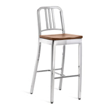 Load image into Gallery viewer, 1104 Navy Barstool Emeco White Oak Brushed 
