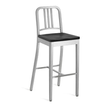 Load image into Gallery viewer, 1104 Navy Barstool Emeco Black Oak Brushed 
