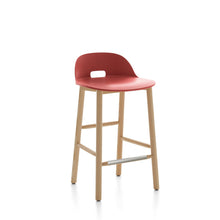 Load image into Gallery viewer, Alfi Counter Stool, Low Back Emeco Red Ash 
