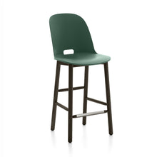Load image into Gallery viewer, Alfi Counter Stool, Highback Emeco Green Dark Stained Ash 
