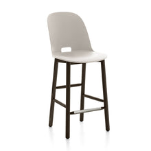 Load image into Gallery viewer, Alfi Counter Stool, Highback Emeco White Dark Stained Ash 
