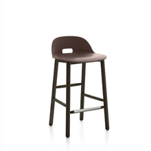 Load image into Gallery viewer, Alfi Counter Stool, Low Back Emeco Dark Brown Dark Stained Ash 
