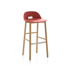 Load image into Gallery viewer, Alfi Barstool, Low Back Emeco Red Ash 
