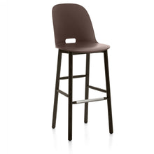 Load image into Gallery viewer, Alfi Barstool, Highback Emeco Dark Brown Dark Stained Ash 
