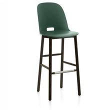 Load image into Gallery viewer, Alfi Barstool, Highback Emeco Green Dark Stained Ash 
