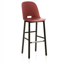 Load image into Gallery viewer, Alfi Barstool, Highback Emeco Red Dark Stained Ash 
