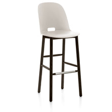 Load image into Gallery viewer, Alfi Barstool, Highback Emeco White Dark Stained Ash 
