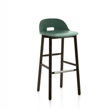 Load image into Gallery viewer, Alfi Barstool, Low Back Emeco Green Dark Stained Ash 
