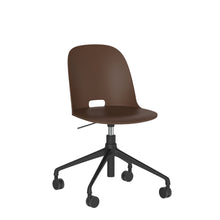 Load image into Gallery viewer, Alfi Work Swivel Chair with Casters Emeco Dark Brown 
