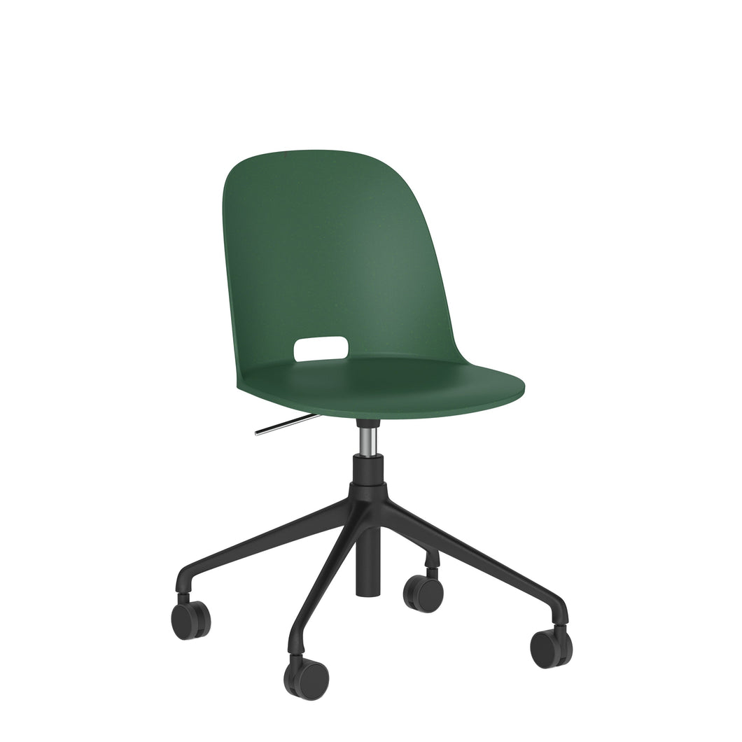 Alfi Work Swivel Chair with Casters Emeco Green 