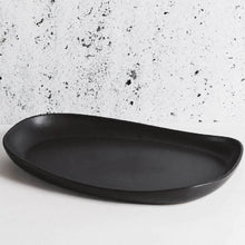 Load image into Gallery viewer, Stoneware Long Serving Platter Platters Powered by People Matte Black 
