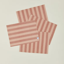 Load image into Gallery viewer, Essential Striped Placemat , Set of 4 Placemats Hawkins New York Blush/Terracotta 
