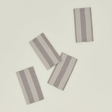 Load image into Gallery viewer, Essential Striped Dinner Napkin, Set of 4 Napkins Hawkins New York Light Grey/Dark Grey 
