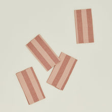Load image into Gallery viewer, Essential Striped Dinner Napkin, Set of 4 Napkins Hawkins New York Blush/Terracotta 
