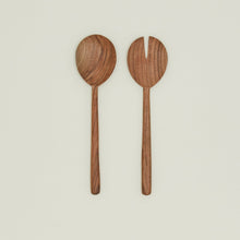 Load image into Gallery viewer, Hand Carved Serving Set Salad Servers Hawkins New York 
