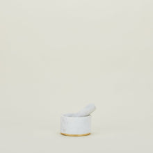 Load image into Gallery viewer, Simple Marble and Brass Mortar and Pestle Mortar &amp; Pestles Hawkins New York 
