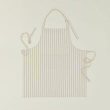 Load image into Gallery viewer, Essential Yarn Dyed Striped Apron Aprons Hawkins New York Ivory/Flax 
