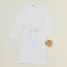Load image into Gallery viewer, Simple Waffle Bath Robe Bath Towels Hawkins New York White Small 
