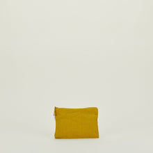 Load image into Gallery viewer, Simple Linen Zipper Pouch Bathroom Storage Hawkins New York Mustard Small 
