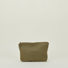 Load image into Gallery viewer, Simple Linen Zipper Pouch Bathroom Storage Hawkins New York Olive Large 
