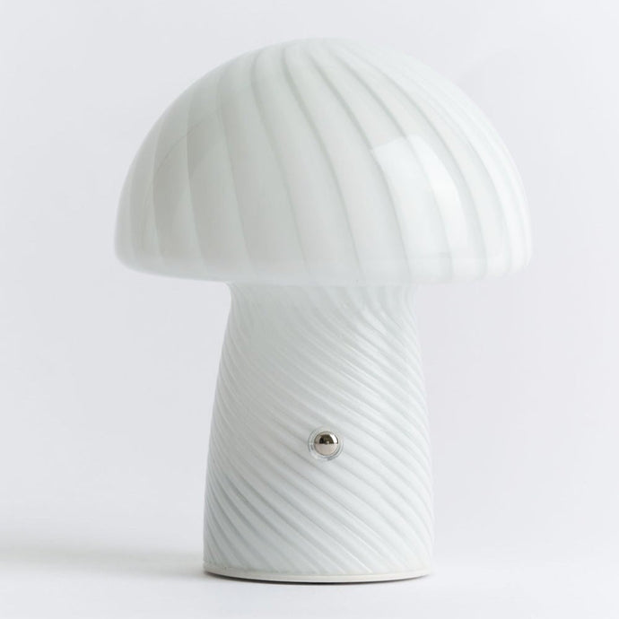 Portable Mini Glass Mushroom Lamp, White lighting Humber 