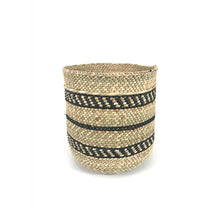 Load image into Gallery viewer, Iringa Woven Basket with Black Stripe Storage Baskets Powered by People 
