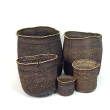 Load image into Gallery viewer, Light Black Iringa Baskets Storage Baskets Powered by People 5 inch 
