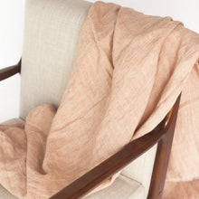 Load image into Gallery viewer, Stone Washed Linen Throw - Blush Throws Powered by People 
