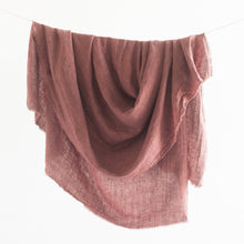 Load image into Gallery viewer, Stone Washed Linen Throw - Ash Rose Throws Powered by People 
