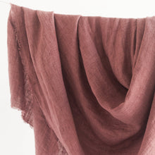 Load image into Gallery viewer, Stone Washed Linen Throw - Ash Rose Throws Powered by People 
