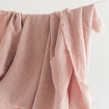 Load image into Gallery viewer, Stone Washed Linen Throw - Blush Throws Powered by People 
