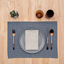 Load image into Gallery viewer, Grey Striped Cotton Napkin - Set Of 4 Napkins Powered by People 
