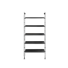 Load image into Gallery viewer, Adam Wood Shelving Kartell Black Ash 5 Shelves Bookcase with 2 Struts 
