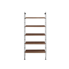 Load image into Gallery viewer, Adam Wood Shelving Kartell Dark Wood 5 Shelves Bookcase with 2 Struts 
