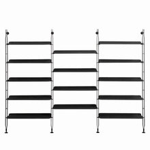 Load image into Gallery viewer, Adam Wood Shelving Kartell Black Ash 14 Shelves Bookcase with 4 Struts 
