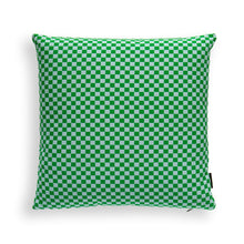 Load image into Gallery viewer, Checker Throw Pillow Throw Pillows Maharam Grey/Emerald 
