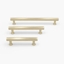 Load image into Gallery viewer, Mod Cabinet Pull Hardware Hapny Home Satin Brass (SB) 3.78&quot; 
