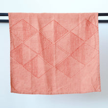 Load image into Gallery viewer, Linen Napkin Napkins Olga Joan Red Diamond Print on Punch 
