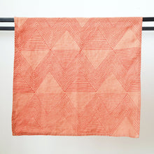 Load image into Gallery viewer, Linen Napkin Napkins Olga Joan Red Zig Zag Print on Punch 
