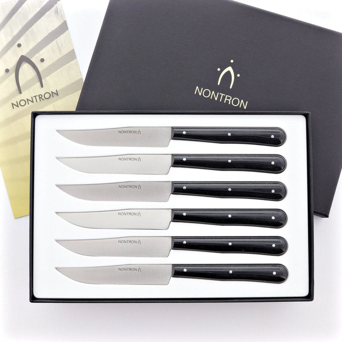 Nontron Steak Knives, Set of 6 Compressed Fabric Steak Knives Nontron 