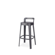 Load image into Gallery viewer, Ombra Stool with Backrest Bar Stools RS Barcelona Black Bar 
