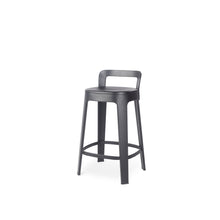 Load image into Gallery viewer, Ombra Stool with Backrest Bar Stools RS Barcelona Black Counter 
