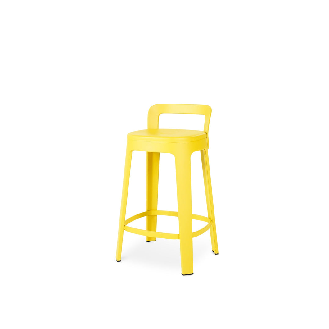 Ombra Stool with Backrest Bar Stools RS Barcelona Yellow Counter 