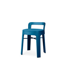 Load image into Gallery viewer, Ombra Stool with Backrest Bar Stools RS Barcelona Blue Low 
