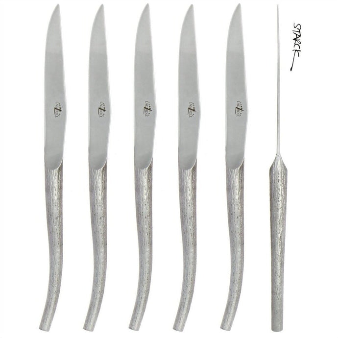 Philippe Starck Set of 6 LOG Steak Knives TABLE KNIVES Forge de Laguiole 