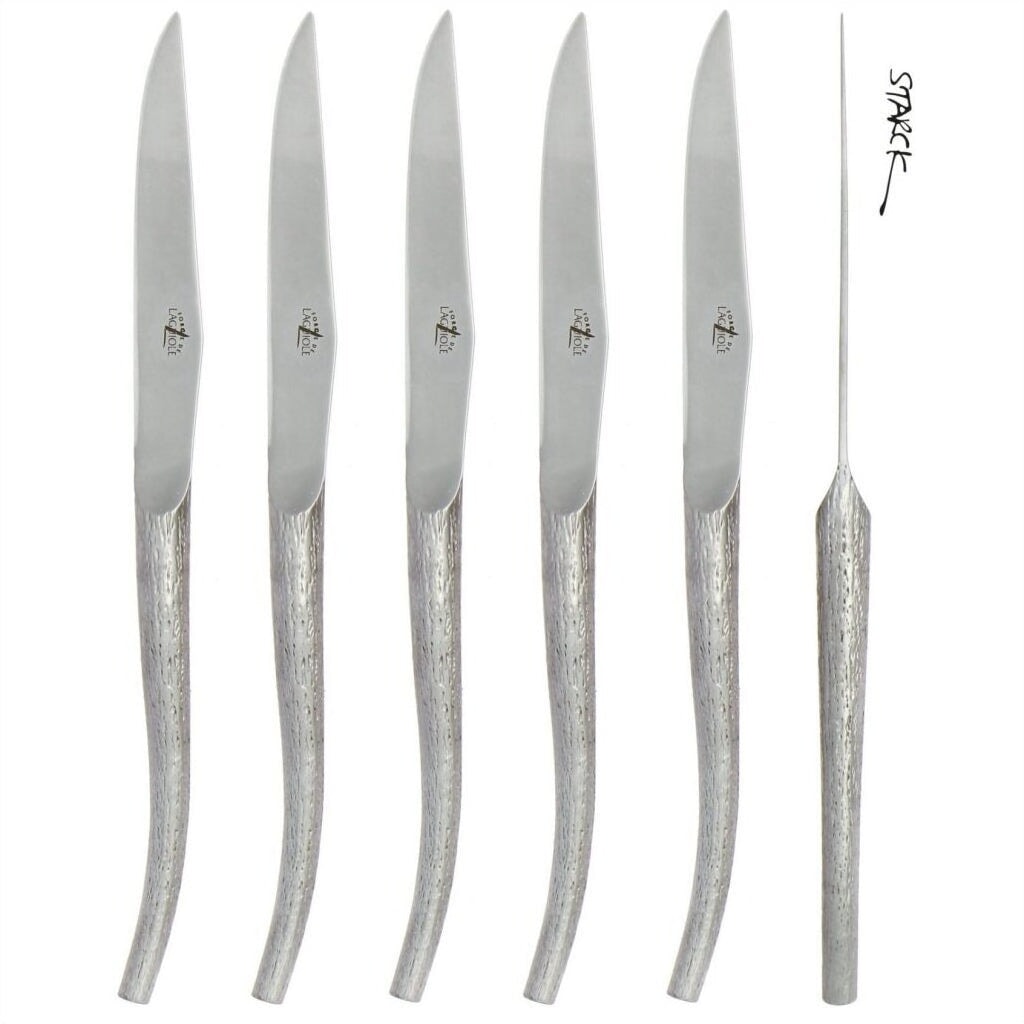 Philippe Starck Set of 6 LOG Steak Knives TABLE KNIVES Forge de Laguiole 